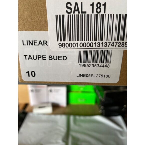 Steve Madden Womens Linear Embellished Strappy Sandals Taupe Suede Size 10 NIB - Picture 4 of 4